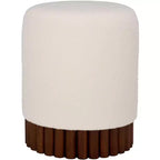 Cerna Ottoman - OTT3402 - Off White/Dark Brown - Safavieh