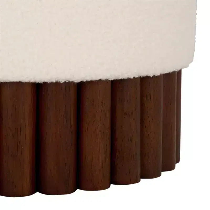 Cerna Ottoman - OTT3402 - Bianco sporco/Marrone scuro - Safavieh