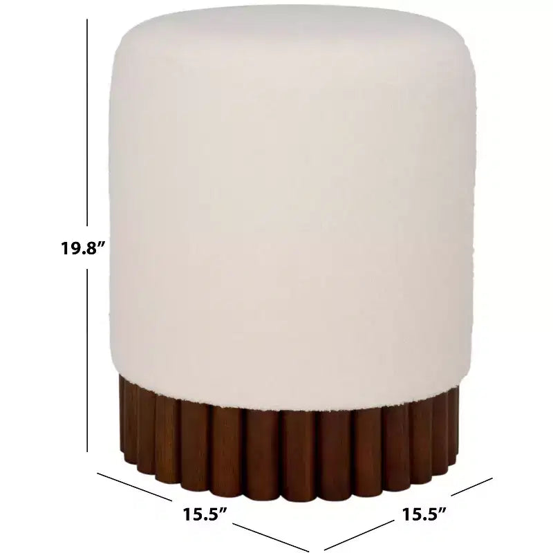 Cerna Ottoman - OTT3402 - Bianco sporco/Marrone scuro - Safavieh
