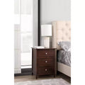 HomeStock Nightstand  25H x 19W x 15D  3 Drawers , Compact Storage