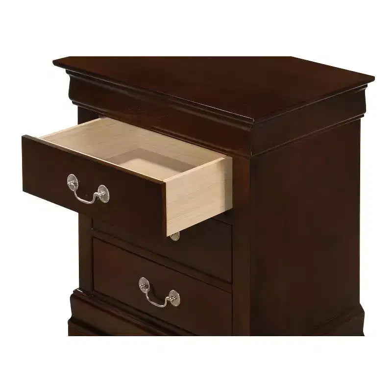 HomeStock Comodino Louis Phillipe 74A x 53L x 41P con Tre Cassetti