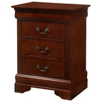 HomeStock Comodino Louis Phillipe 74A x 53L x 41P con Tre Cassetti
