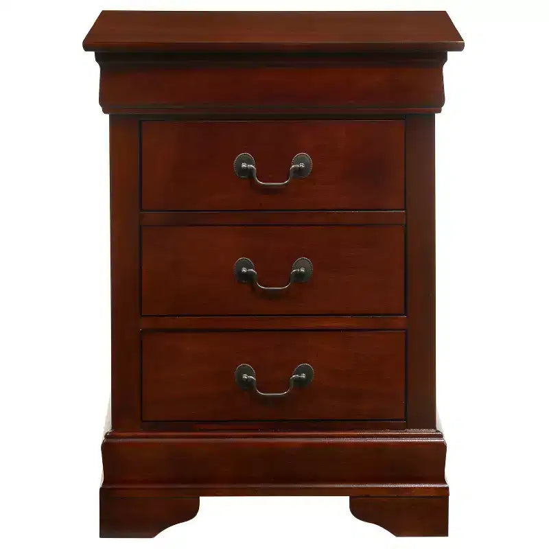 HomeStock Comodino Louis Phillipe 74A x 53L x 41P con Tre Cassetti