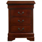HomeStock Comodino Louis Phillipe 74A x 53L x 41P con Tre Cassetti
