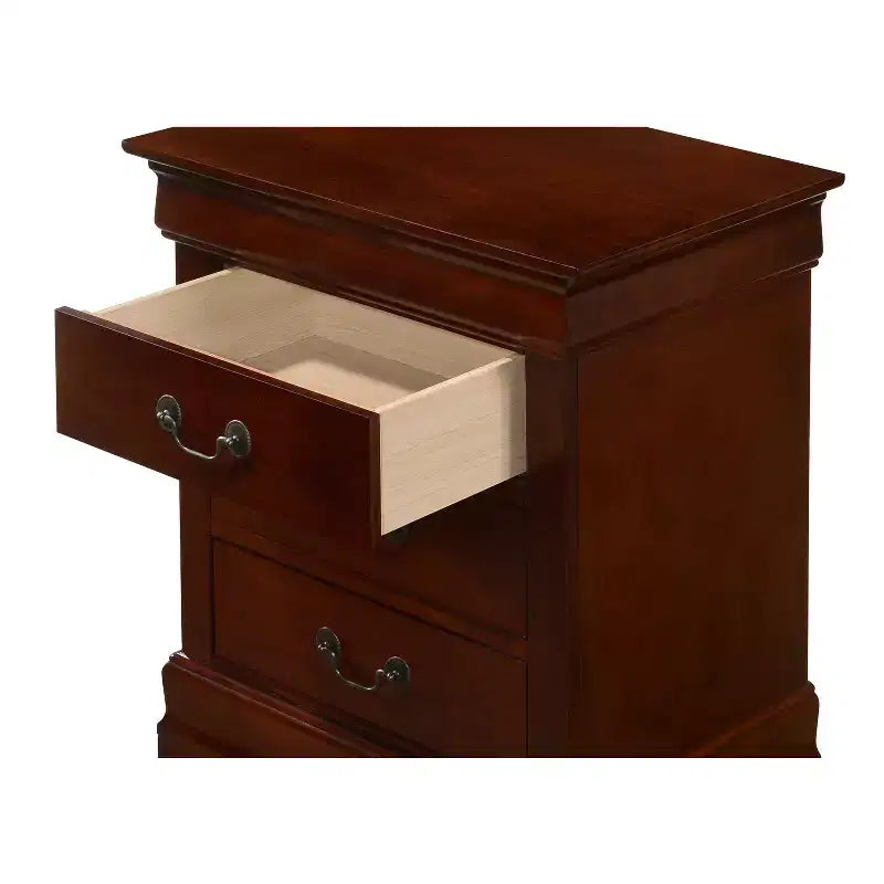 HomeStock Comodino Louis Phillipe 74A x 53L x 41P con Tre Cassetti