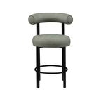 Meridian Furniture, Sgabello da bancone Bordeaux in pelle vegana verde, Set di 2