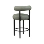 Meridian Furniture, Sgabello da bancone Bordeaux in pelle vegana verde, Set di 2