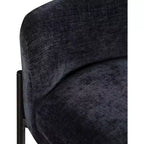 Meridian Furniture, Sgabello Burton in tessuto ciniglia nero, set da 2