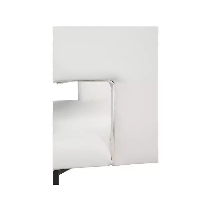 Meridian Furniture, Sgabello da bancone Caleb in similpelle bianca, set da 2