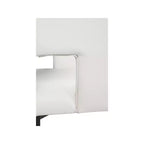 Meridian Furniture, Sgabello da bancone Caleb in similpelle bianca, set da 2