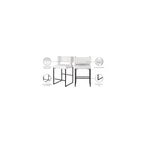 Meridian Furniture, Sgabello da bancone Caleb in similpelle bianca, set da 2