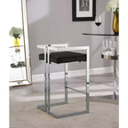 Meridian Furniture, Sgabello Ezra in velluto nero, set da 2