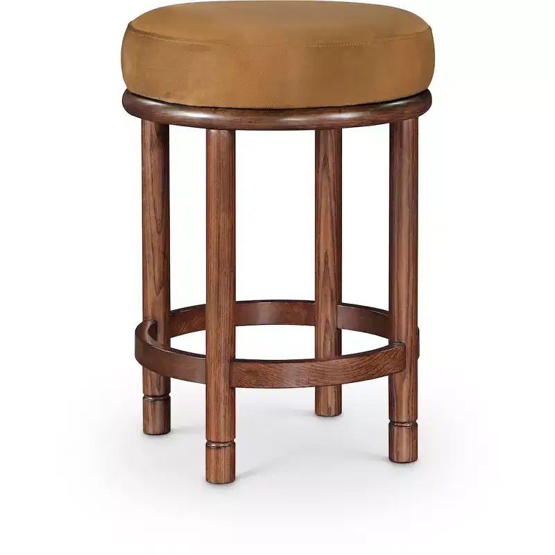 Meridian Furniture,Monette Saddle Velvet Counter Stool
