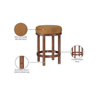 Meridian Furniture, Sgabello da bancone in velluto Monette Saddle