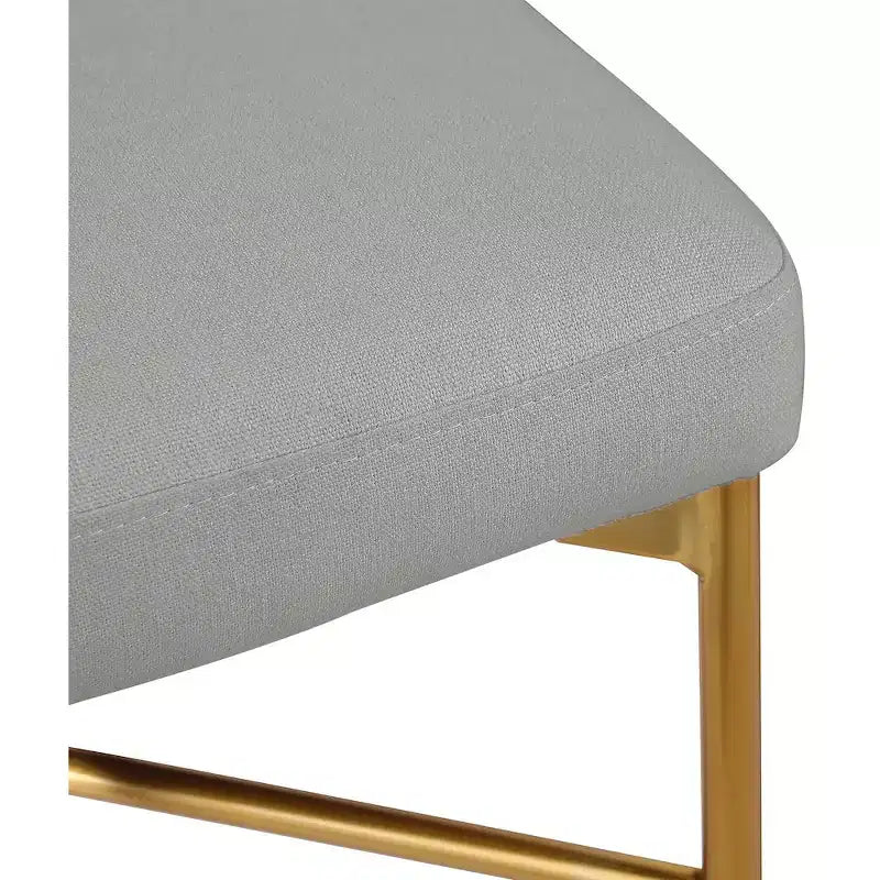 Meridian Furniture, Sgabello Rivage in tessuto resistente effetto lino grigio chiaro, set da 2