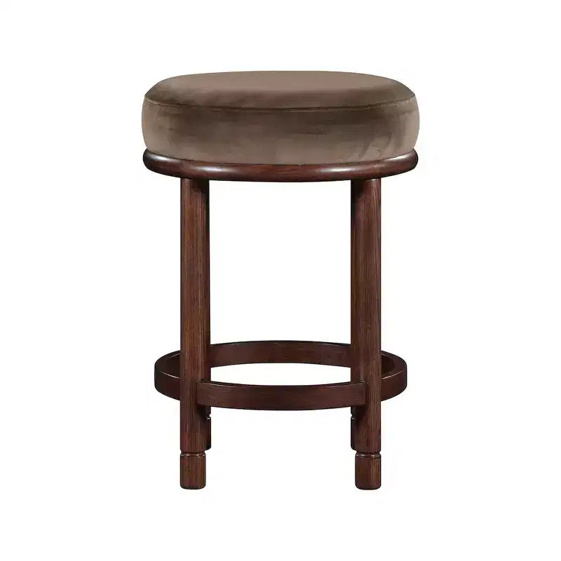 Meridian Furniture, Sgabello da bancone Monette in velluto marrone