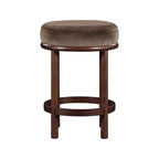 Meridian Furniture, Sgabello da bancone Monette in velluto marrone
