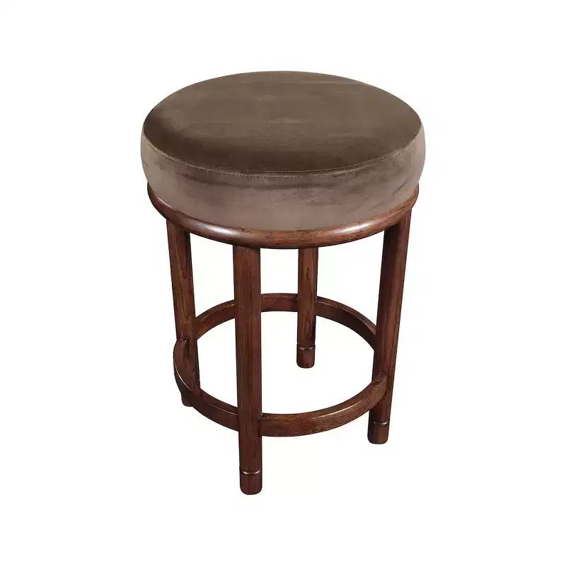 Meridian Furniture, Sgabello da bancone Monette in velluto marrone