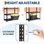 GustoWave Scaffale di stoccaggio multiuso a 5 ripiani regolabili per magazzino, dispensa, cucina, officina