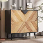 Mobile contenitore da 31,5 pollici con ripiano e ante, mobile credenza moderno con spazio per riporre gli oggetti