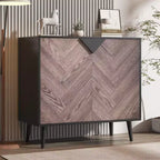 Mobile contenitore da 31,5 pollici con ripiano e ante, mobile credenza moderno con spazio per riporre gli oggetti