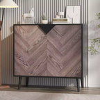 31.5 Inch Storage Cabinet with Shelf & Doors, Modern Sideboard Buffet Cabinet with Storage