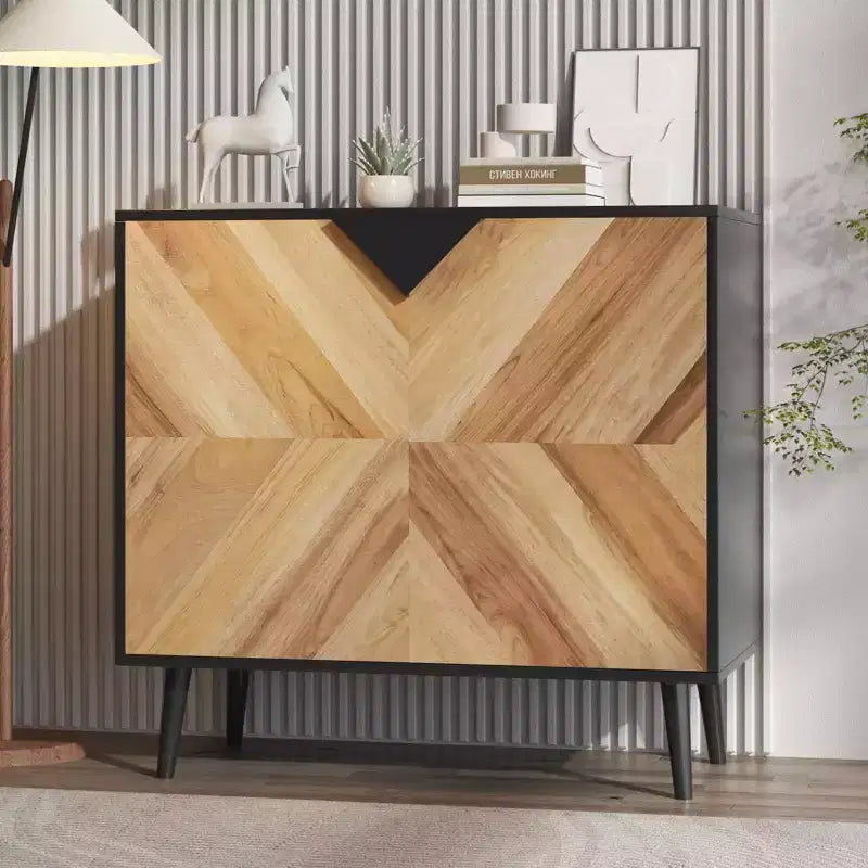 Meuble de rangement de 31,5 pouces avec étagère et portes, buffet moderne avec rangement