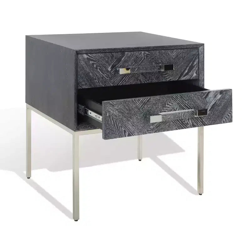 Tavolino Sanford a 2 cassetti - SFV3548B - Rovere Cerato Nero - Safavieh Couture