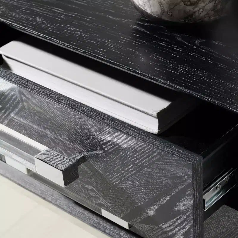 Tavolino Sanford a 2 cassetti - SFV3548B - Rovere Cerato Nero - Safavieh Couture