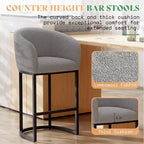 Tabourets de bar modernes AMERLIFE, Chaise Boucle avec accoudoirs, Repose-pieds, Dossier rembourré 28 pouces