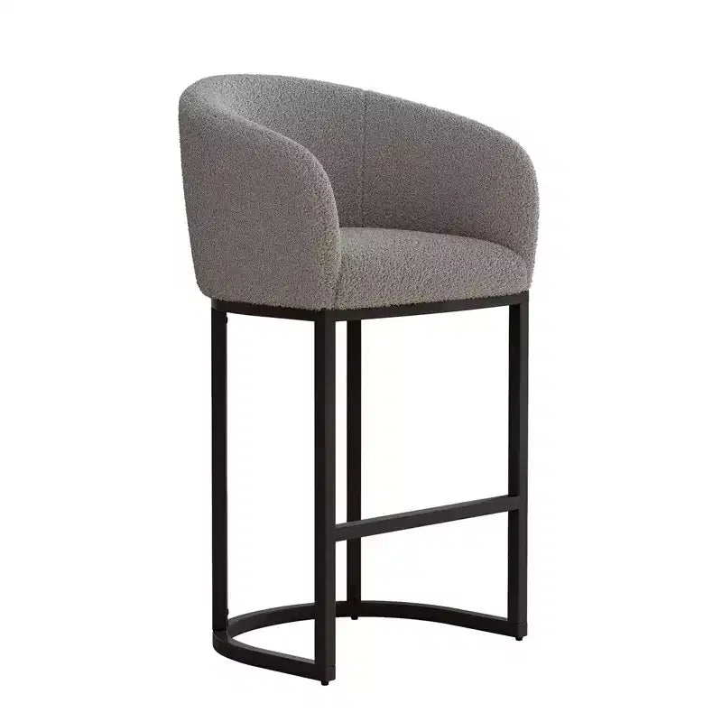 Tabourets de bar modernes AMERLIFE, Chaise Boucle avec accoudoirs, Repose-pieds, Dossier rembourré 28 pouces