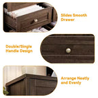 Commode 12 tiroirs en bois pour chambre à coucher, meuble TV large et moderne pour téléviseur 65 pouces, commode en bois, rangement de vêtements style ferme pour salon