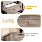 Commode 12 tiroirs en bois pour chambre à coucher, meuble TV large et moderne pour téléviseur 65 pouces, commode en bois, rangement de vêtements style ferme pour salon
