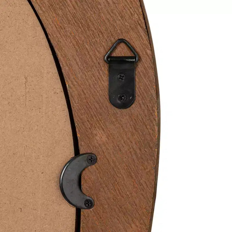 Miroir mural encadré Storied Home Oval en bambou et rotin, naturel