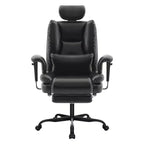Sedia da ufficio in pelle PU, sedia da computer con supporto lombare e schienale alto, sedia da scrivania ergonomica con poggiatesta sollevabile