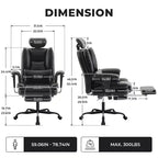 Sedia da ufficio in pelle PU, sedia da computer con supporto lombare e schienale alto, sedia da scrivania ergonomica con poggiatesta sollevabile