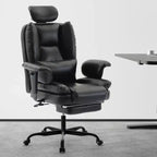 Sedia da ufficio in pelle PU, sedia da computer con supporto lombare e schienale alto, sedia da scrivania ergonomica con poggiatesta sollevabile