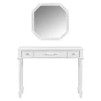 ModernLuxe Toilette con Specchio, Cassetti e Vassoio Portagioie, Tavolo da Trucco Bianco Salvaspazio