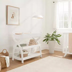 Fasciatoio Comfy Cubs – Robusta struttura in legno, look intramontabile con due ripiani aperti per gli accessori essenziali del neonato