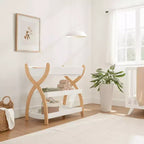 Fasciatoio Comfy Cubs – Robusta struttura in legno, look intramontabile con due ripiani aperti per gli accessori essenziali del neonato