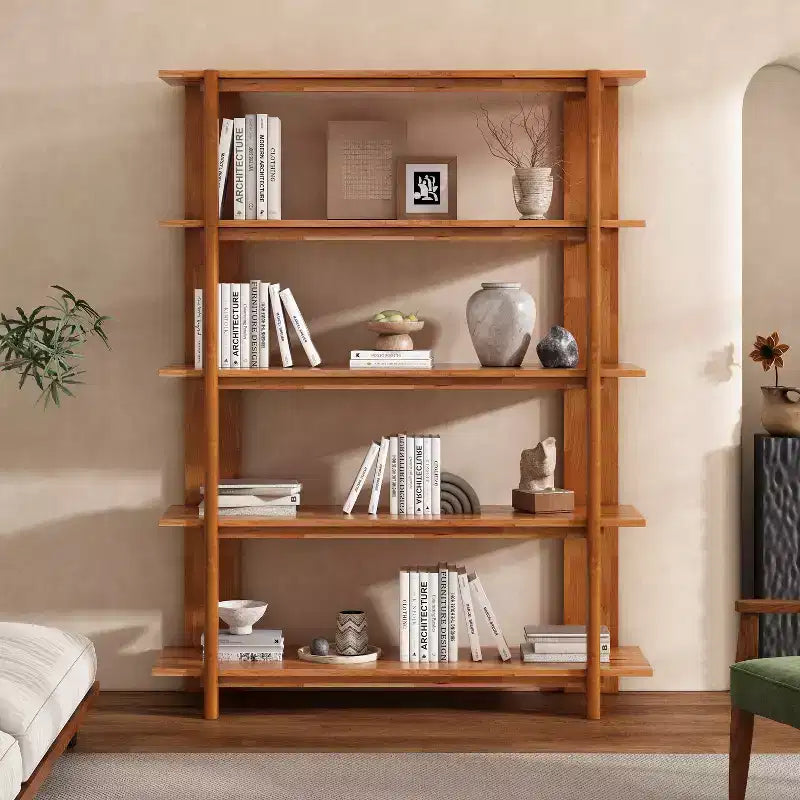 Christopher Knight Home Yuumi Farmhouse 4-Tier Acacia Wood Open Bookshelf