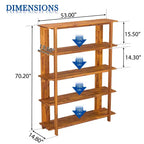 Christopher Knight Home Yuumi Libreria aperta in legno di acacia a 4 ripiani stile rustico