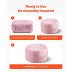 Poltrona Sacco VEVOR, Poltrona Sacco Rotonda da 90 cm con Rivestimento Rimovibile e Lavabile, Imbottita in Memory Foam 25D con Velluto Olandese Morbido e Liscio, Rosa