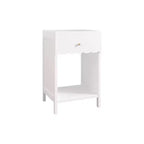 ModernLuxe Comodino per bambini, Comodino in legno, Tavolino da divano bianco con cassetto