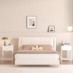 ModernLuxe Comodino per bambini, Comodino in legno, Tavolino da divano bianco con cassetto