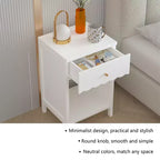 ModernLuxe Comodino per bambini, Comodino in legno, Tavolino da divano bianco con cassetto