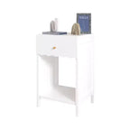 ModernLuxe Comodino per bambini, Comodino in legno, Tavolino da divano bianco con cassetto