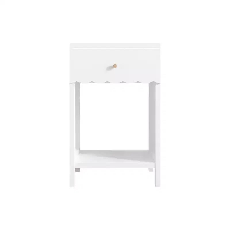 ModernLuxe Comodino per bambini, Comodino in legno, Tavolino da divano bianco con cassetto