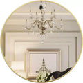 Modern Round Gold Metal Bathroom Vanity Mirror  Wall Mounted