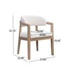 Christopher Knight Home Ambessa Set da pranzo moderno 7 pezzi in legno di caucciù imbottito